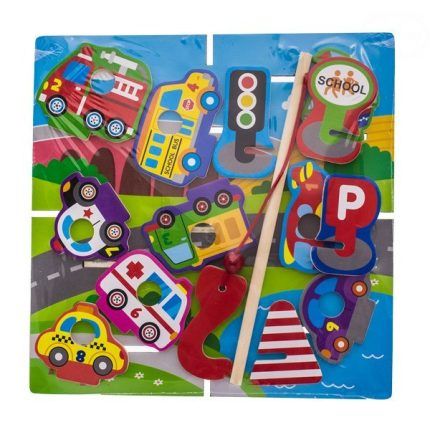 Drevené zábavné puzzle, na chytanie a vkladanie - doprava