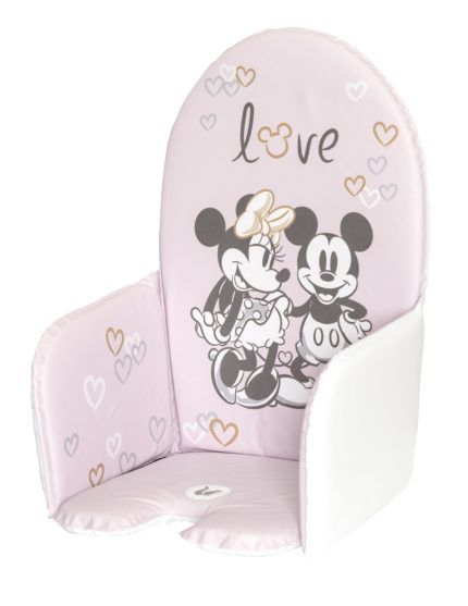Vložka do jedálenskej stoličky Minnie Mouse, púdrovo ružová