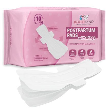 Vysoko absorpčné popôrodné vložky s krídelkami - 10ks