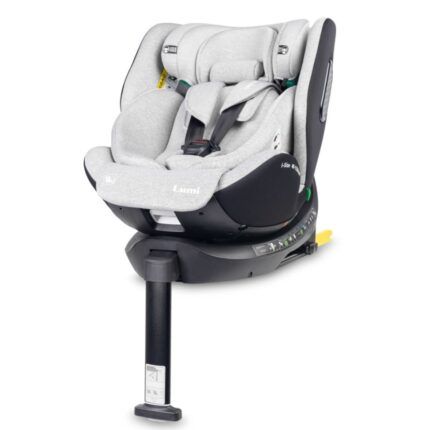 Autosedačka Lumi i-Size 40-150 cm, Isofix, 360 °, rastová, od 0m + do 12 rokov - sv. šedá