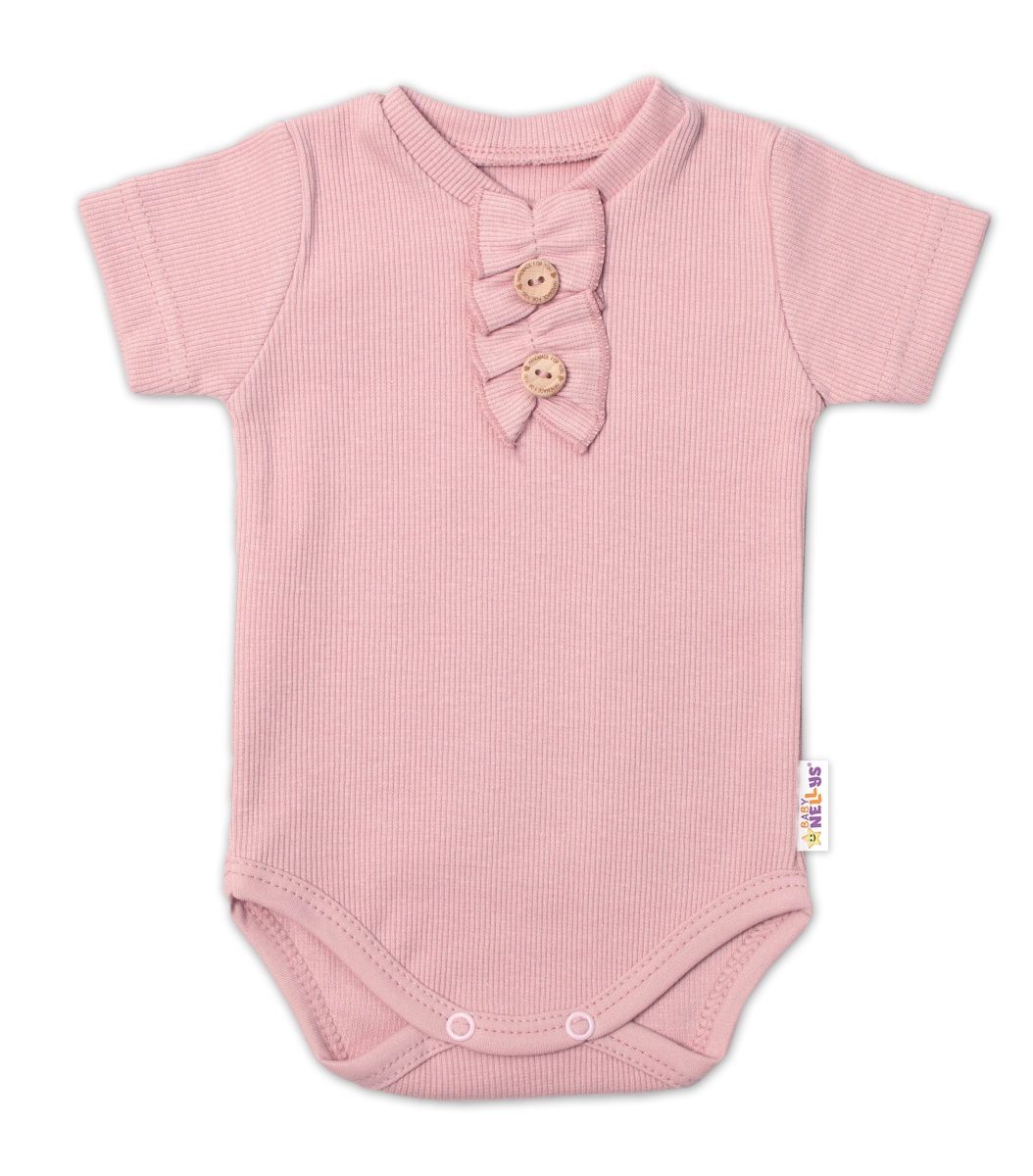 baby-nellys-dojcenske-rebrovane-body-s-gombikmi-kr-rukav-girl-pudrove-vel-68