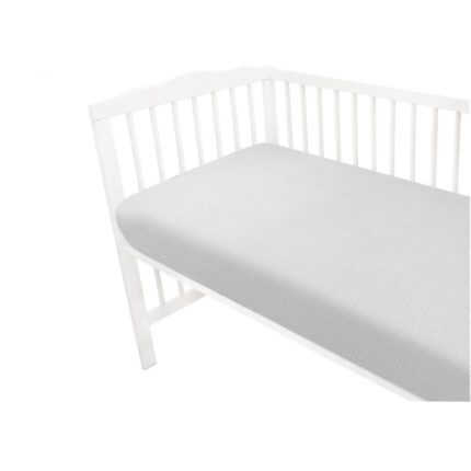 Mušelínové prestieradlo postieľky 60 x 120 NATURE double - šedé