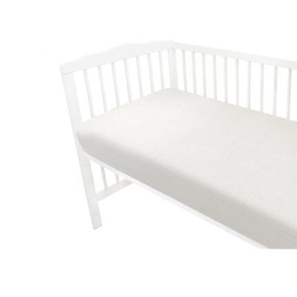 Mušelínové prestieradlo postieľky 60 x 120 NATURE double - smotanové