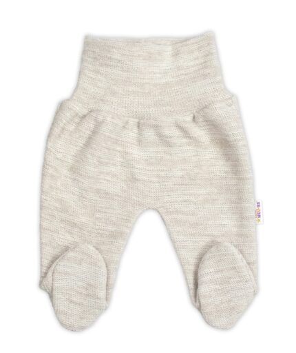 Pletené dojčenské polodupačky Hand Made, Baby Nellys, jasno béžové