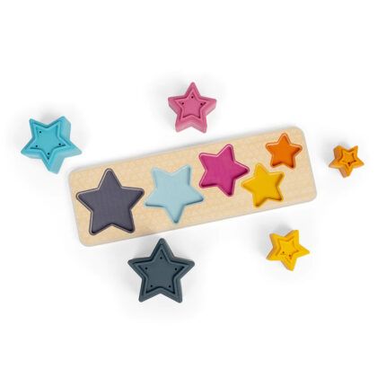 Bigjigs Toys Vkladacie puzzle Hviezdy