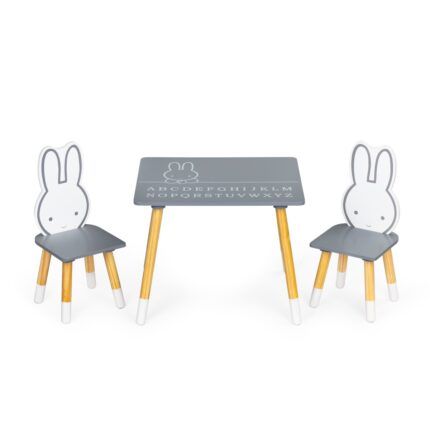 Detská sada nábytku - Stôl + 2 stoličiek - Bunny