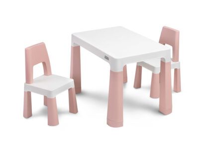 Súprava detského nábytku TOYZ MONTI 1+2, ružová/biela