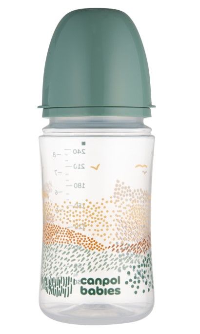 Antikoliková fľaštička EasyStart 240ml MOUNTAINS - zelená