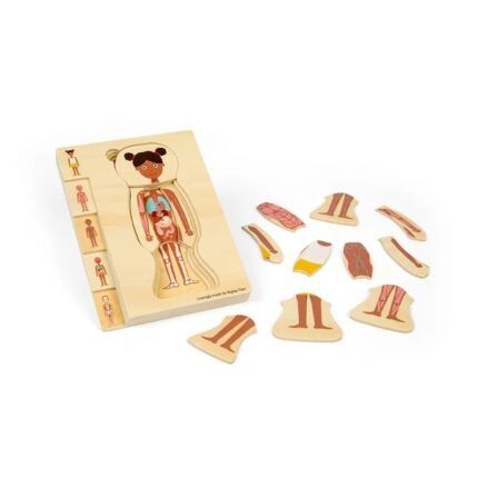 Bigjigs Toys Drevené puzzle Anatómia dievča