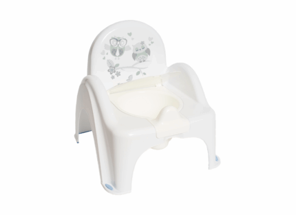 Detský nočník pre deti s vyberateľnou nádobou, ergonomický - Sovičky v biele