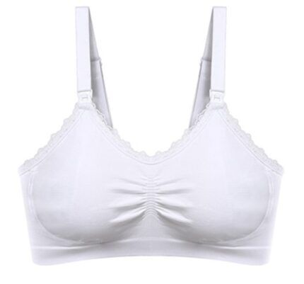 Dojčiacia podprsenka s čipkou BabyOno, biela, E80-85 cm