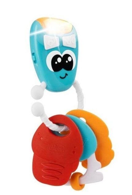 Interaktívne hrajúce Kľúče s hryzátkami, Chicco - modré