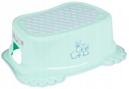 Stolička, schodík s protišmykovou funkciou Tega Baby, Eco Bunny, mätový