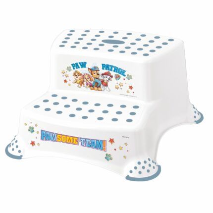 Stolička - schodíky s protišmykovou funkciou - Paw Patrol, biela/modrá