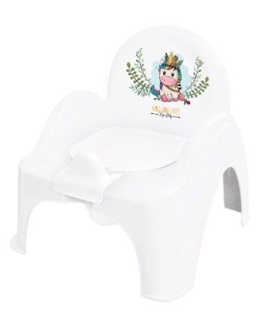 Tega Baby Nočník / stolička s melódiou jednorožec  - biely