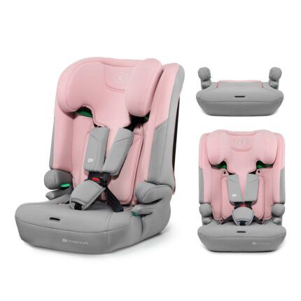 Autosedačka Kinderkraft I-COMFY 3v1 i-Size 76–150 cm (9–36 kg) sivá, ružová