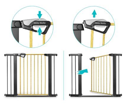 Bezpečnostná zábrana GUARDY 76–83 cm – zábrana na schody a dvere
