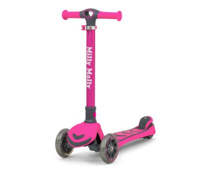 Detská trojkolesová kolobežka BOOGIE Scooter LED - ružová