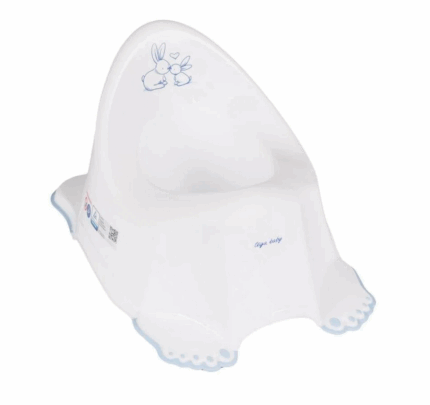 Detský nočník s melódiou protišmykový ergonomický Králičky - biely