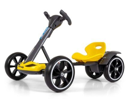 Elektrický gokart BOLT, detská motokára s diaľkovým ovládaním, LED, Bluetooth, žlté