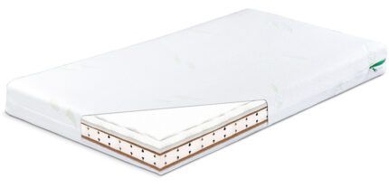 Kvalitný latexový detský matrac 140×70 – 4 vrstvy, antialergický, Aloe Vera
