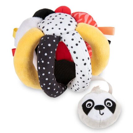 Senzorická loptička pre bábätko Canpol babies s hrkálkou a zvukmi, Panda