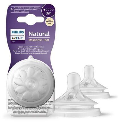 Silikónový cumlík Natural Response Avent - 0m+, 2 ks