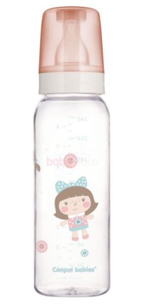 Canpol Babies Sklenená fľaštička 240 ml. mix barev, motivů, 1 ks