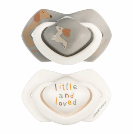 Cumlík Light Touch 0–6 m silikónový symetrický 2 ks DOGS – ortodontický, BPA free