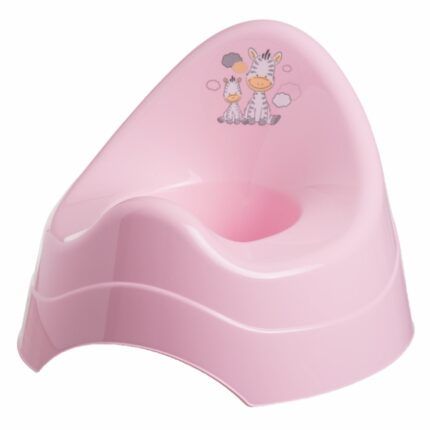 Detský nočník Zebra – ergonomický, s opierkou, protišmykový, ružový