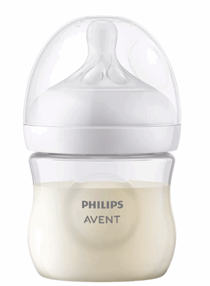 Dojčenská fľaša Natural Avent, Response, 125 ml, transparentná