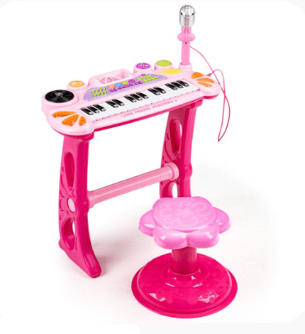 Eco Toys Klávesové organ s mikrofónom mp3 - ružové