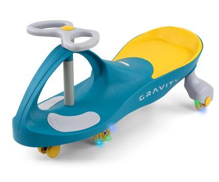 Gravitačné vozítko GRAVITY so svietiacimi LED kolesami – detské odrážadlo - žlutá, zelená