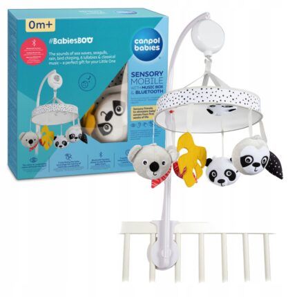 Senzorický kolotoč nad postieľku BabiesBoo s hudbou a Bluetooth