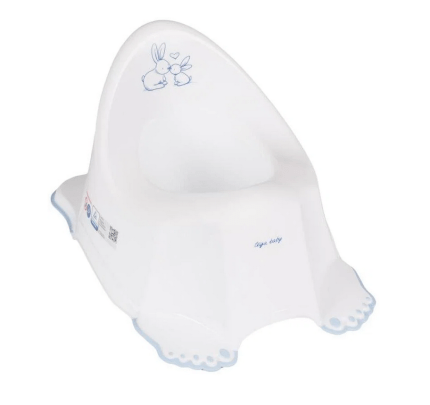 Detský nočník s melódiou protišmykový ergonomický Králičky - biely