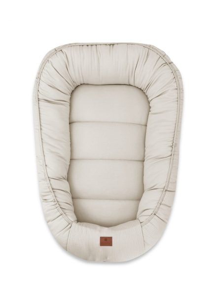 Kokon pre novorodencov MimiNu Soft 75×55 cm – 100% bavlna, 0–6 mesiacov - béžový