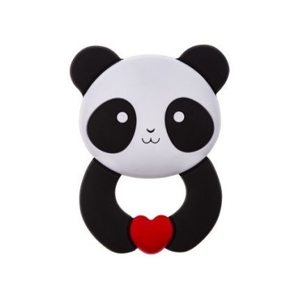 Silikónové hrkátko PANDA závesné – hrkátko pre bábätko bez BPA