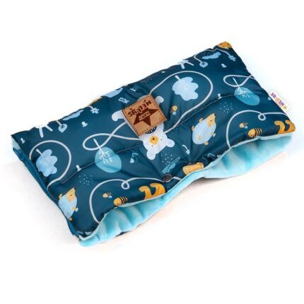 Baby Nellys Rukávnik ku kočíka PREMIUM, Forest Animals, zeleno/modrý