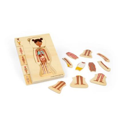 Bigjigs Toys Drevené puzzle Anatómia dievča
