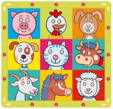 Bino Edukačná vkladačka, puzzle - Zvieratká