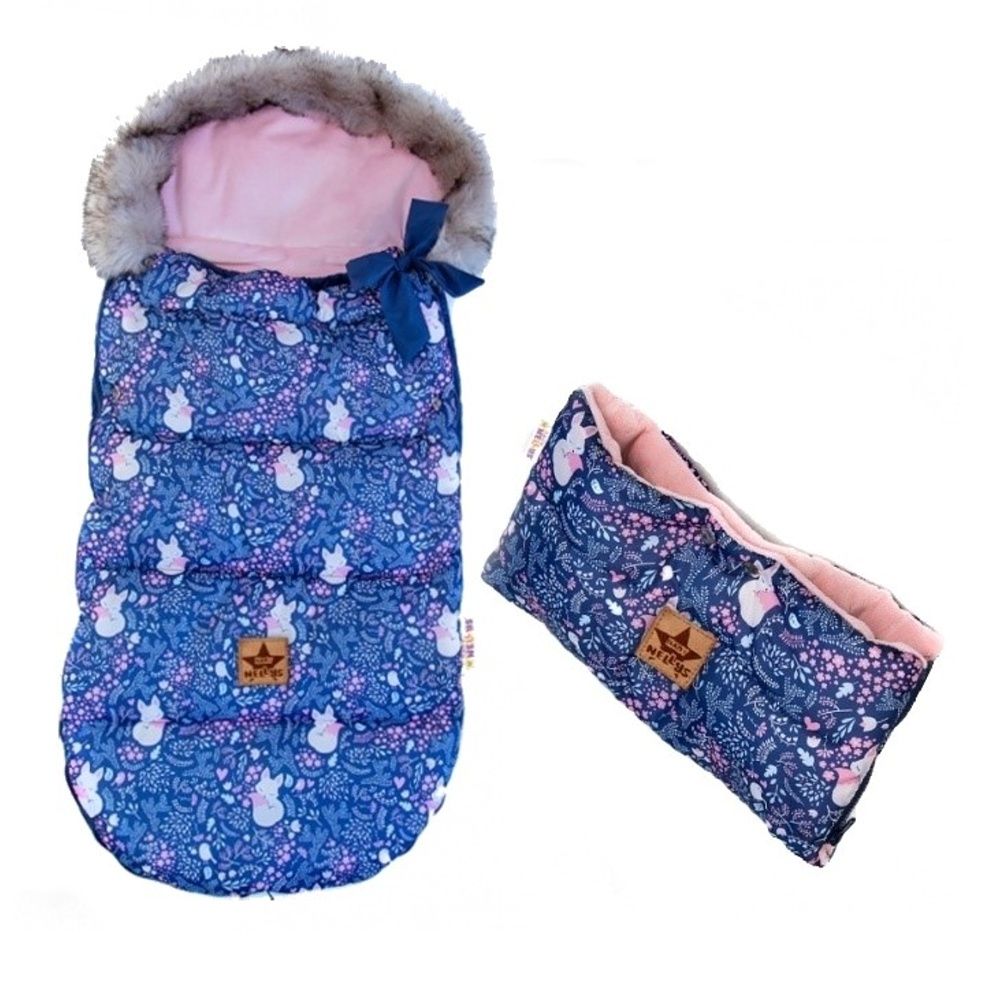 detsky-fusak-maxi-premium-liska-baby-nellys-granatovy-110x50cm-rukavnik-zadarmo