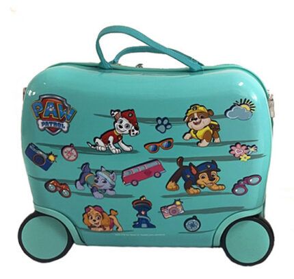 Detský kufor na kolieskach Labková patrola – cestovný kufrík Paw Patrol, 28 l, tyrkysový