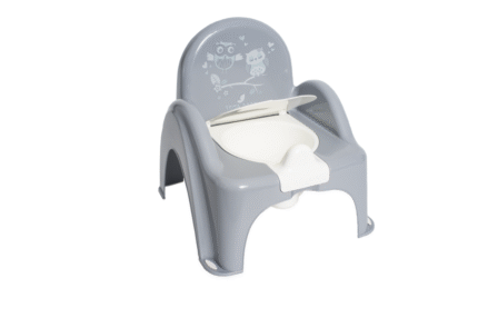 Detský nočník pre deti s vyberateľnou nádobou, ergonomický - Sovičky v šedé