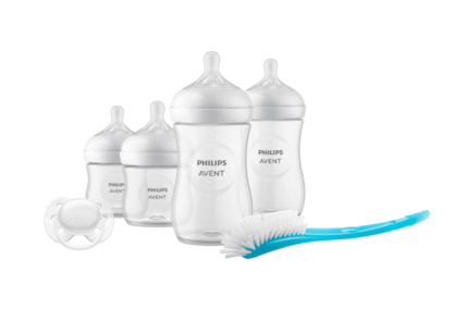 Dojčenské fľaštičky, štartovacia sada Natural Avent, 260ml x 2, 125ml x 2, cumlík + kesvět