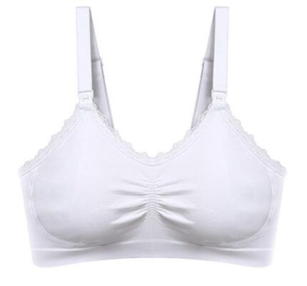 Dojčiacia podprsenka s čipkou BabyOno, biela, E80-85 cm