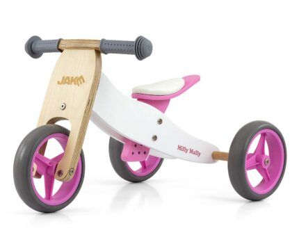 Drevené odrážadlo JAKE Classic Pink Milly Mally 2v1
