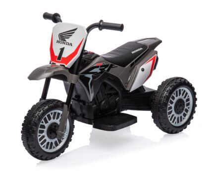 Elektrická detská motorka Honda CRF450R 6V trojkolka - šedá