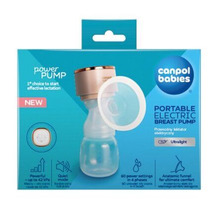 Elektrická odsávačka materského mlieka Canpol babies PowerPump – prenosná, tichá, 4 režimy