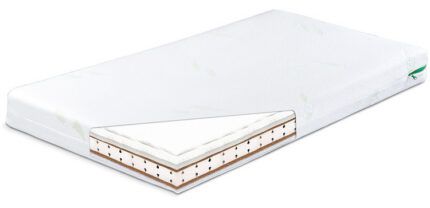 Kvalitný latexový detský matrac 140×70 – 4 vrstvy, antialergický, Aloe Vera