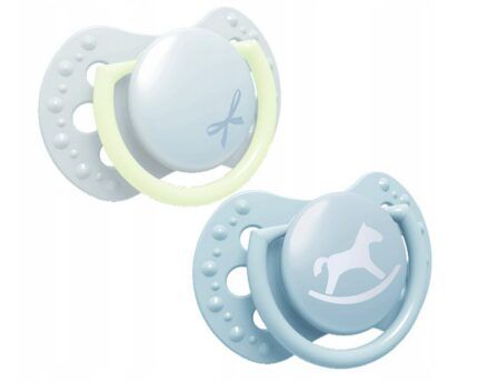 Lovi Silikónové dynamické cumlíky 0-2m Baby Shower Boy - modré